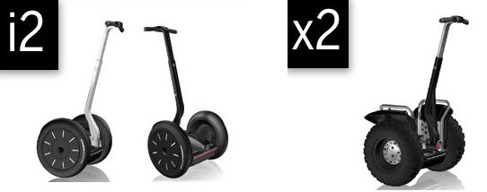 Segway PT i2 and x2 Picture